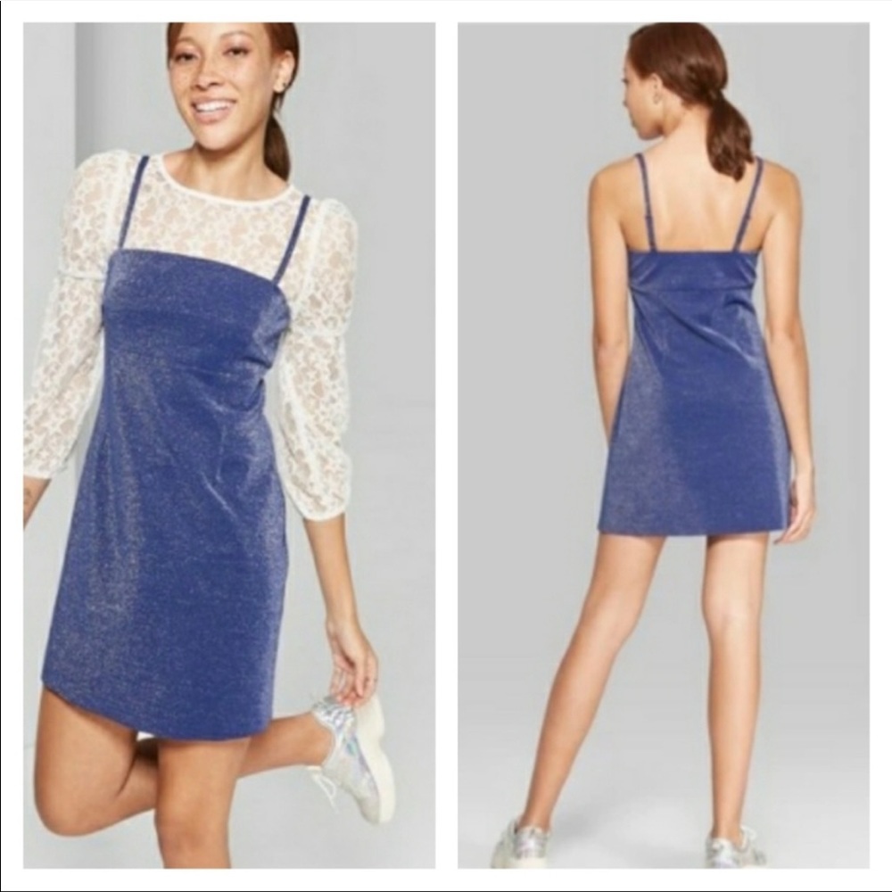 Wild Fable Blue Sparkly Dress